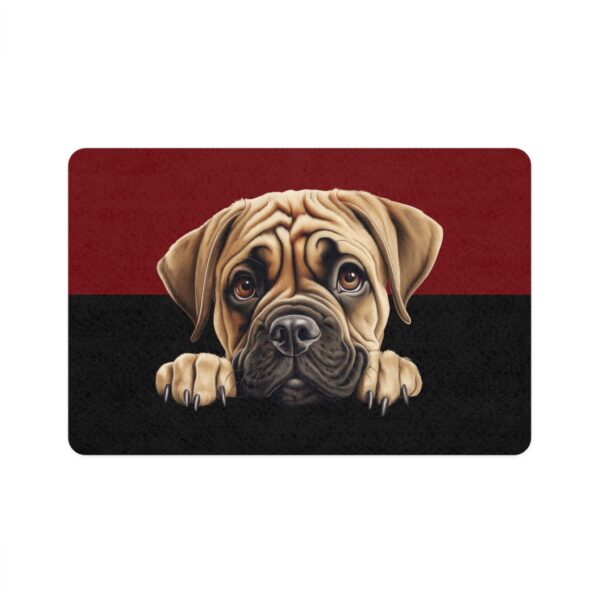 Bullmastiff Dog Food Mat (12x18)  -Garnet/Black - Image 2