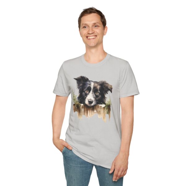 Border Collie Dog T-Shirt - Unisex Softstyle Tee - Image 26