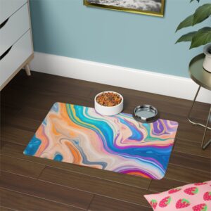 Liquid Marble Pet Food Mat (12x18)