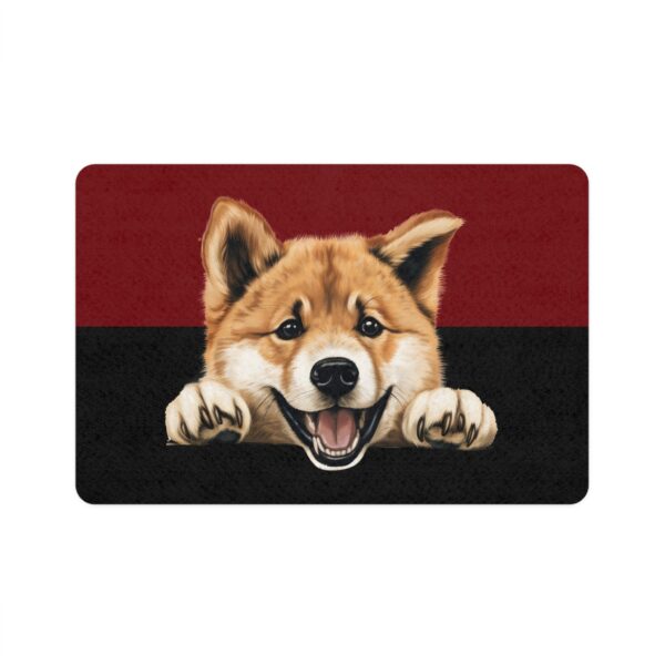 Akita Dog Food Mat (12x18)  -Garnet/Black - Image 2