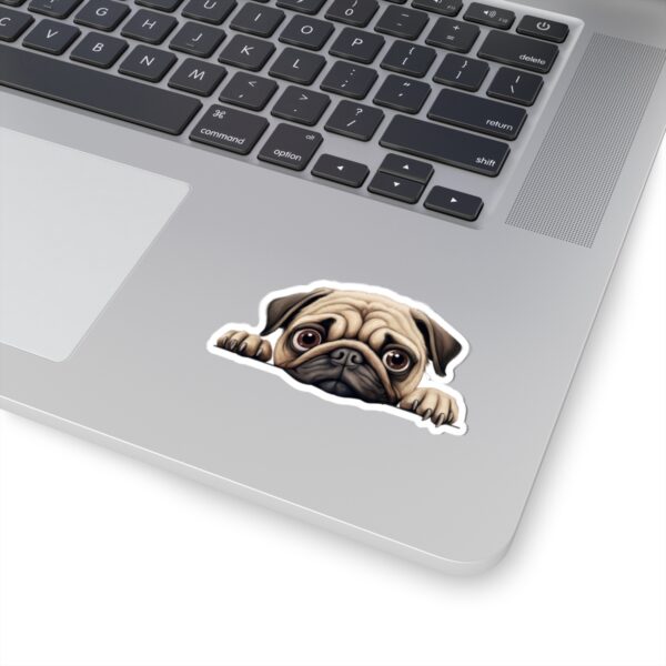 Pug Dog Kiss-Cut Sticker - Perfect for Pet Lovers & Laptop Decor