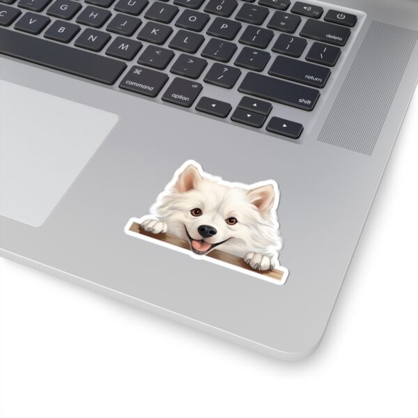American Eskimo Dog Kiss-Cut Sticker - Perfect for Pet Lovers & Laptop Decor