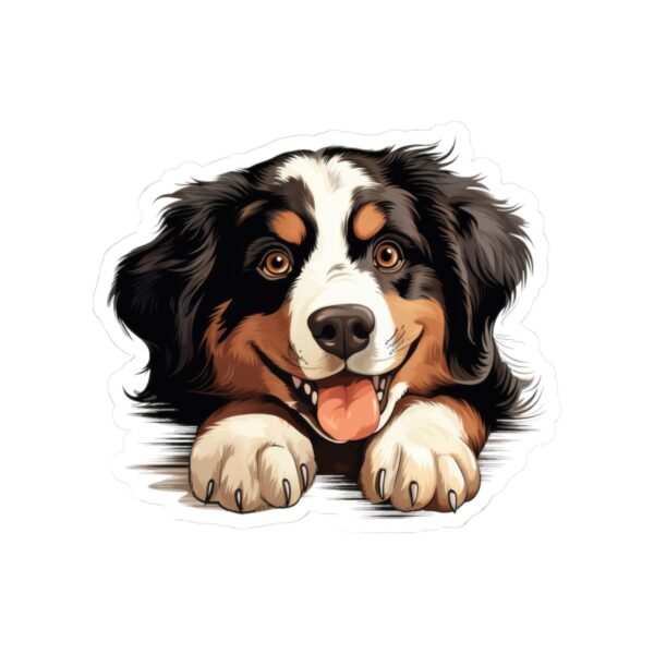 Bernese Mountain Dog Kiss-Cut Sticker - Perfect for Pet Lovers & Laptop Decor - Image 2