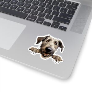Irish WolfhoundDog Kiss-Cut Sticker - Perfect for Pet Lovers & Laptop Decor