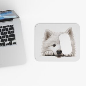 Samoyed Mouse Pad -White Pet Design for Dog Lovers