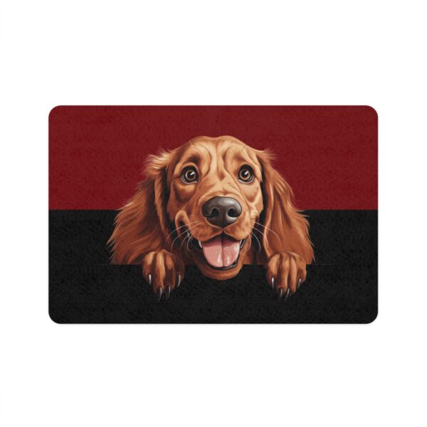 Irish Setter Dog Food Mat (12x18)  -Garnet/Black - Image 2