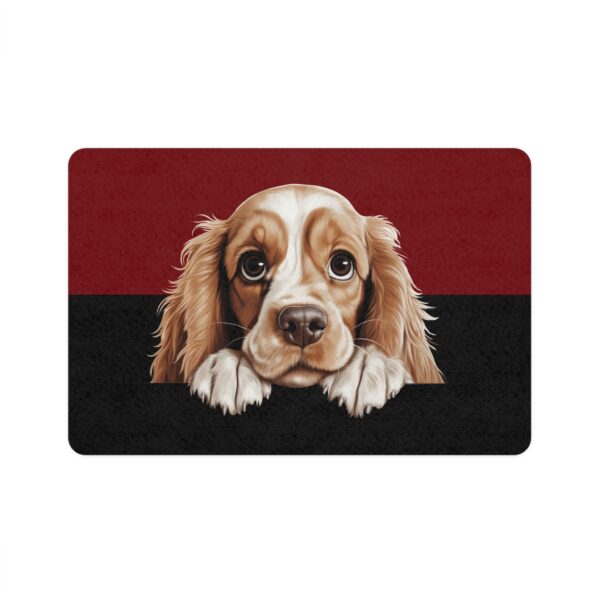 American Cocker Spaniel Food Mat (12x18)  -Garnet/Black - Image 2