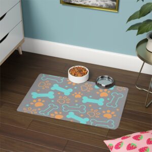 Bone & Paw Print Design (12x18) - Grey