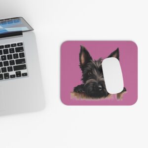 Scottish Terrier Mouse Pad -Light Pink Pet Design for Dog Lovers