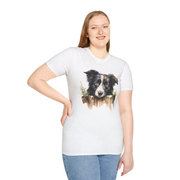 Border Collie Dog T-Shirt - Unisex Softstyle Tee - Image 21