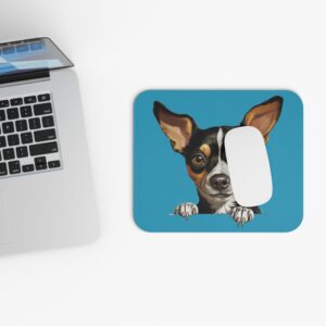 Rat Terrier Mouse Pad -Turquoise Pet Design for Dog Lovers