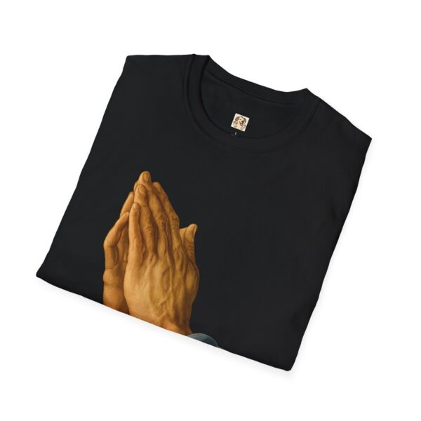 Inspirational Prayer Hands T-Shirt - Unisex Softstyle Tee - Image 5