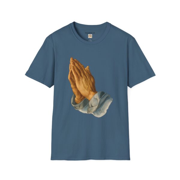 Inspirational Prayer Hands T-Shirt - Unisex Softstyle Tee - Image 46