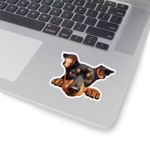 Doberman Pinscher Dog Kiss-Cut Sticker - Perfect for Pet Lovers & Laptop Decor