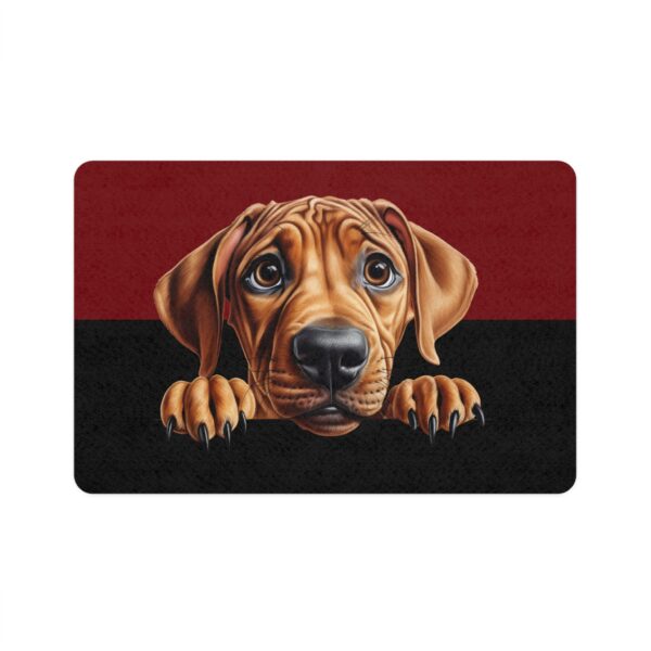 Rhodesian Ridgeback Dog Food Mat (12x18)  -Garnet/Black - Image 2