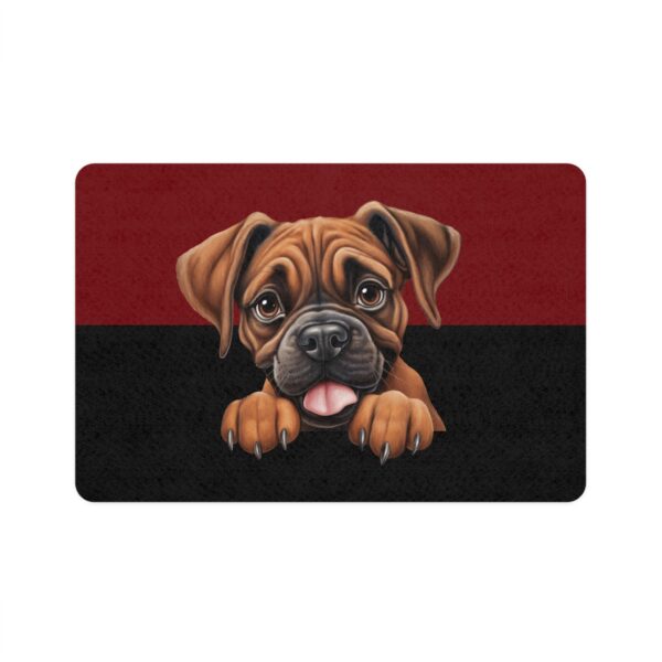 Boxer Dog Food Mat (12x18)  -Garnet/Black - Image 2