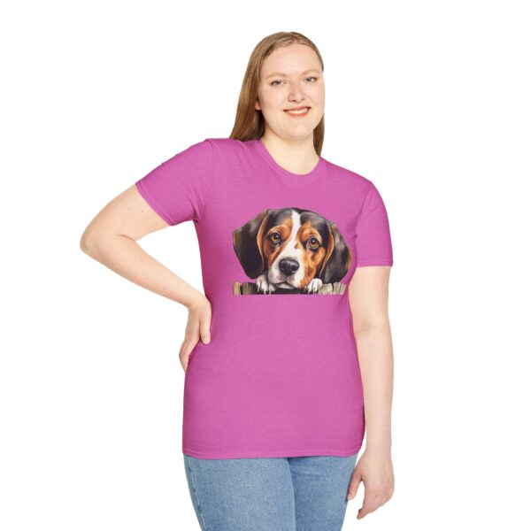 Beagle-2 Dog T-Shirt - Unisex Softstyle Tee - Image 60
