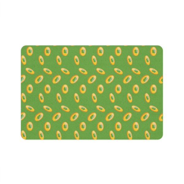 Vibrant Dog Feeding Mat - 12x18 Non-Slip Design for Cats and Dogs-Green - Image 2