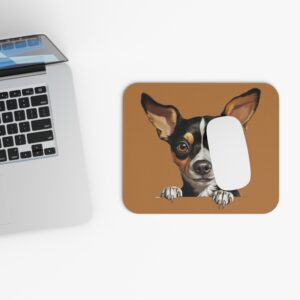 Rat Terrier Mouse Pad -Light Brown Pet Design for Dog Lovers