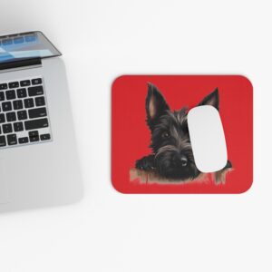Scottish Terrier Mouse Pad -Red Pet Design for Dog Lovers