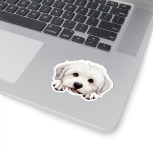 Coton De Tulear Dog Kiss-Cut Sticker - Perfect for Pet Lovers & Laptop Decor