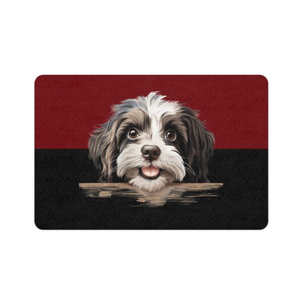 Havernese Dog Food Mat (12x18)  -Garnet/Black - Image 2