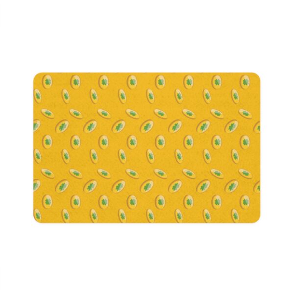 Vibrant Dog Feeding Mat - 12x18 Non-Slip Design for Cats and Dogs-Yellow - Image 2