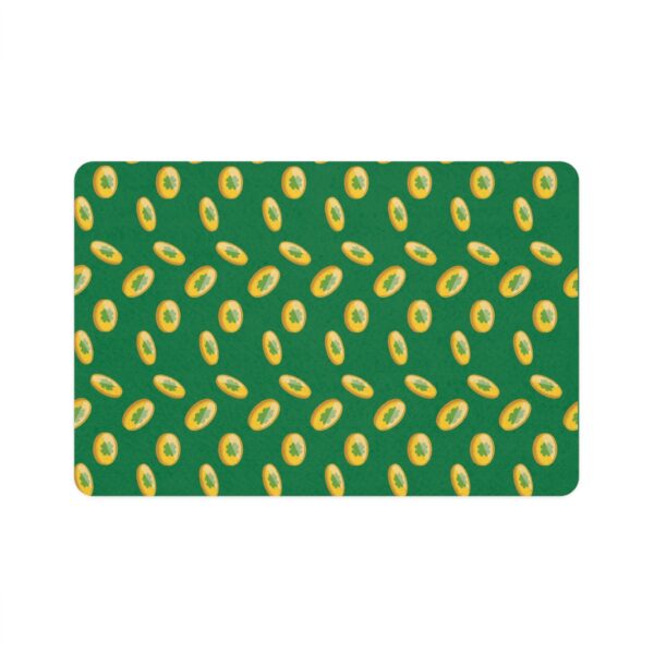 Vibrant Pet Food Mat - 12x18 Non-Slip Design for Cats and Dogs-Dark Green - Image 2