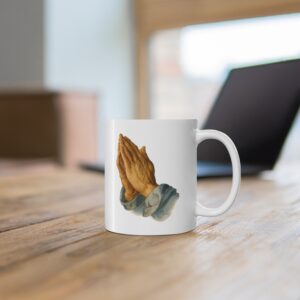 Praying Hands 11oz Mug exudes a sense of tranquility and spirituality
