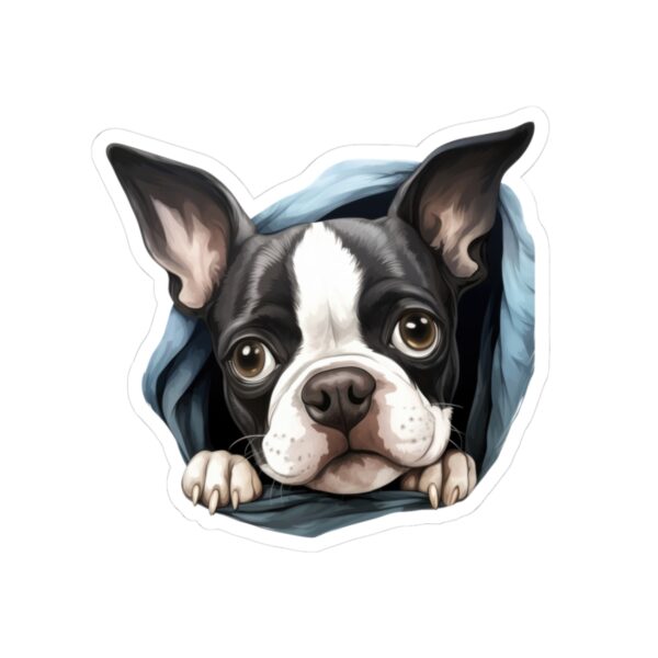 Boston Terrier Dog Kiss-Cut Sticker - Perfect for Pet Lovers & Laptop Decor - Image 2