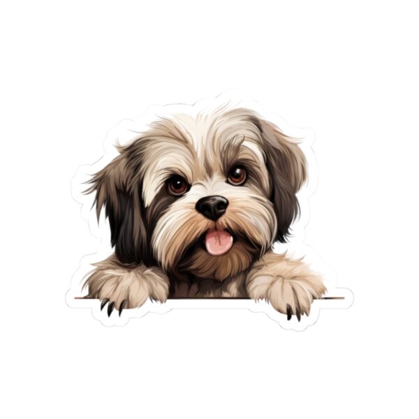 Lhasa Apso Dog Kiss-Cut Sticker - Perfect for Pet Lovers & Laptop Decor - Image 2