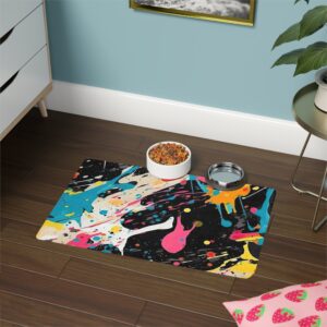 Abstract Design 2 Dog Feedingd Mat (12x18)