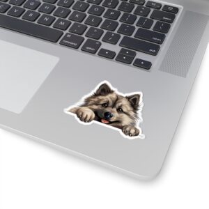 Keeshond Dog Kiss-Cut Sticker - Perfect for Pet Lovers & Laptop Decor
