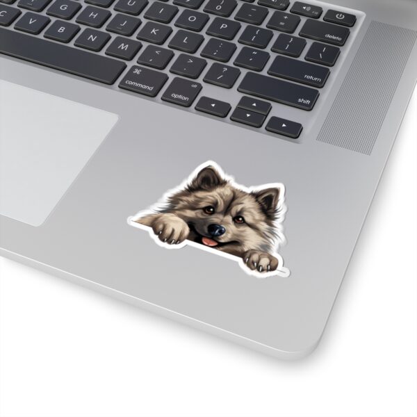 Keeshond Dog Kiss-Cut Sticker - Perfect for Pet Lovers & Laptop Decor