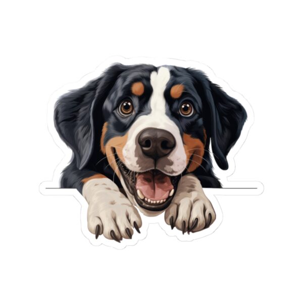 Greater Swiss Mount Dog Kiss-Cut Sticker - Perfect for Pet Lovers & Laptop Decor - Image 2