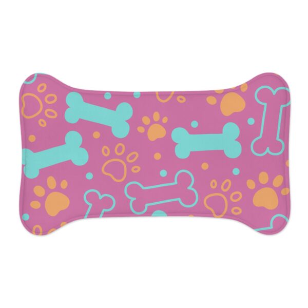 Colorful Pet Feeding Mats with Fun Bones & Paws Design-Light Pink - Image 5