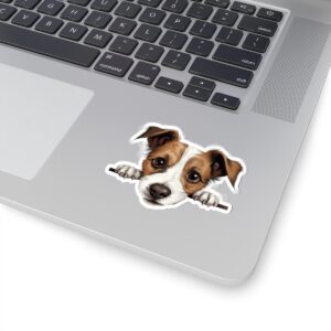 Jack Russell Terrier Dog Kiss-Cut Sticker - Perfect for Pet Lovers & Laptop Decor
