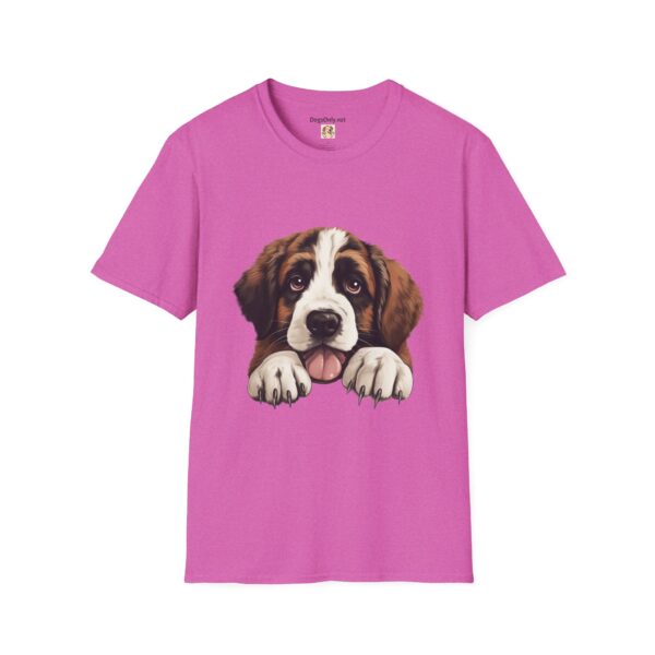Saint Bernard Dog T-Shirt - Unisex Softstyle Tee - Image 56