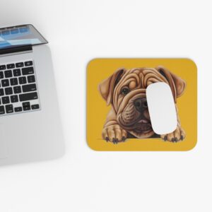 Shar Pei Mouse Pad -Yellow Cute Pet Design for Dog Lovers