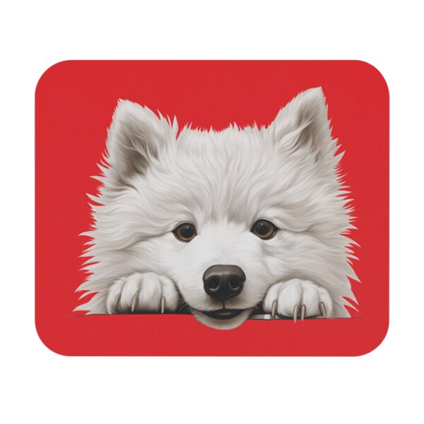 Samoyed Mouse Pad -Red Pet Design for Dog Lovers - Image 2