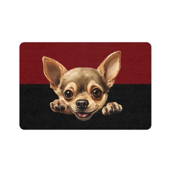 Chihuahua Dog Food Mat (12x18)  -Garnet/Black - Image 2