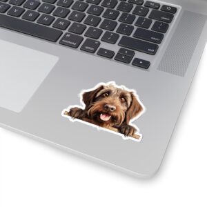 Wirehaired Pointing Griffon Dog Kiss-Cut Sticker - Perfect for Pet Lovers & Laptop Decor