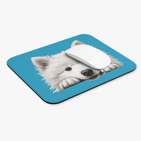 Samoyed Mouse Pad -Turquoise Pet Design for Dog Lovers - Image 4