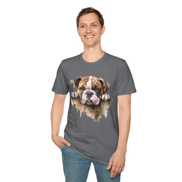 Bulldog-1 T-Shirt - Unisex Softstyle Tee - Image 45