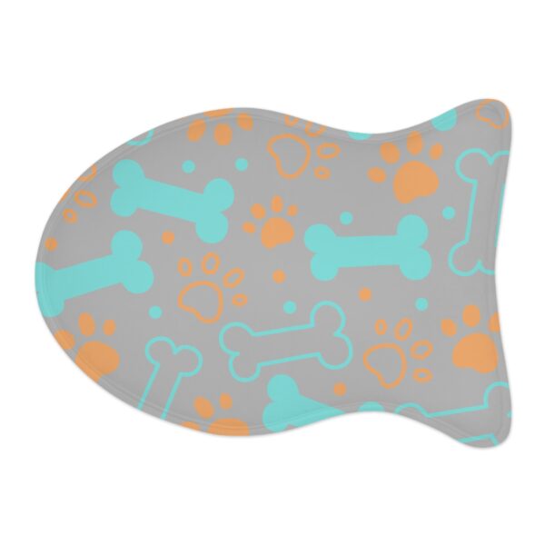 Colorful Pet Feeding Mats with Fun Bones & Paws Design-Light Grey - Image 9