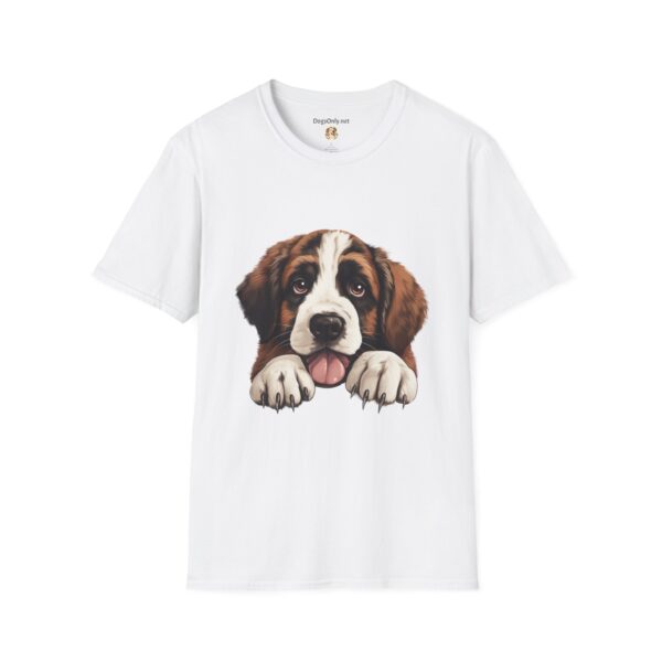 Saint Bernard Dog T-Shirt - Unisex Softstyle Tee - Image 11