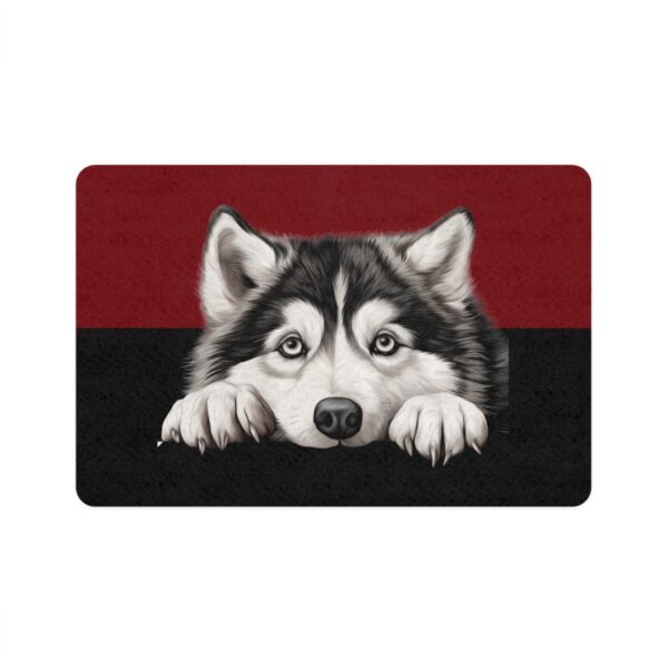 Alaskan Malamute Dog Food Mat (12x18)  -Garnet/Black - Image 2