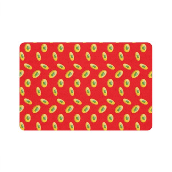 Vibrant Dog Feeding Mat - 12x18 Non-Slip Design for Cats and Dogs-Red - Image 2