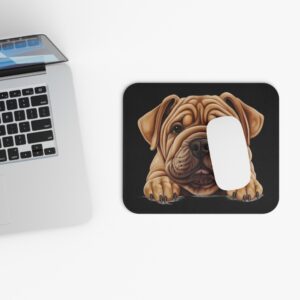 Shar Pei Mouse Pad -Black Cute Pet Design for Dog Lovers