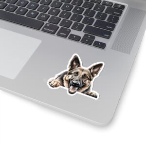 German Shepherd  Dog Kiss-Cut Sticker - Perfect for Pet Lovers & Laptop Decor
